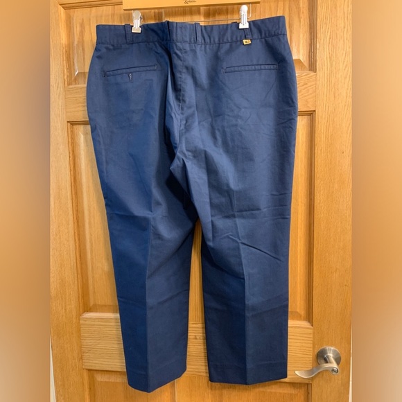 Vtg Work N'Sport Navy Pants 42X28 Polyester/Cotton Blend Workwear Made In USA - Picture 4 of 10